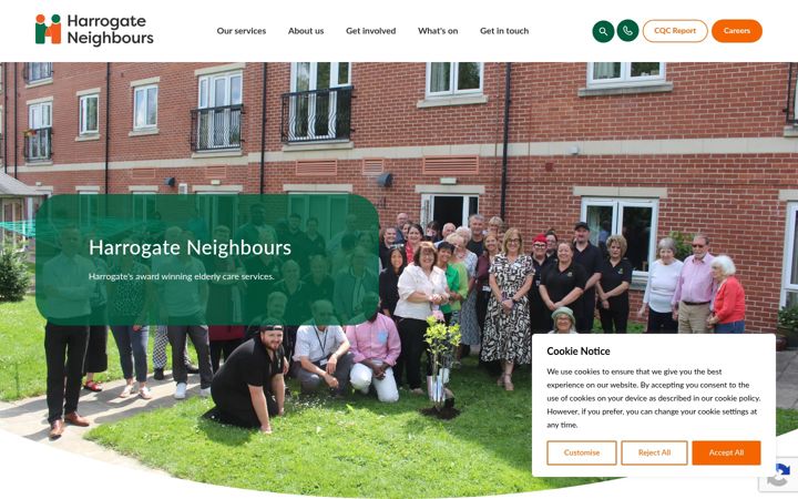 Screenshot of harrogateneighbours.co.uk