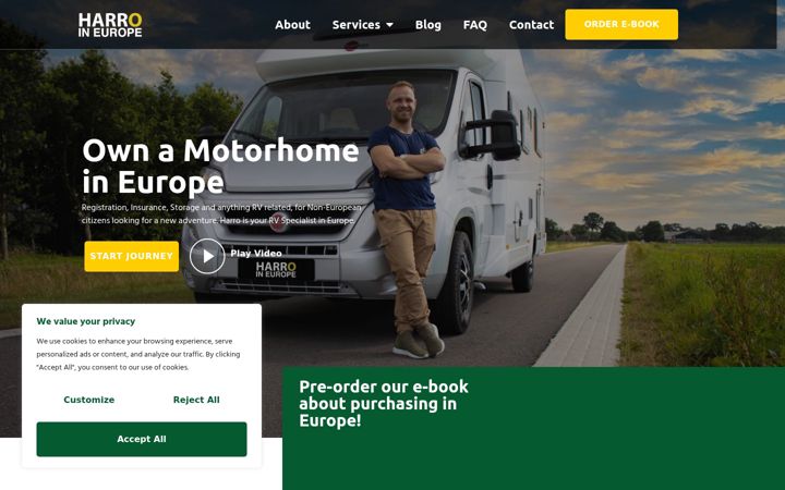 Screenshot of harroineurope.com