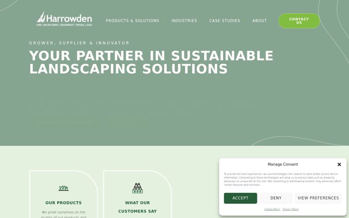 Screenshot of harrowden.co.uk