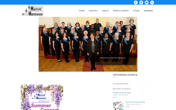 Screenshot of harrowharmony.co.uk