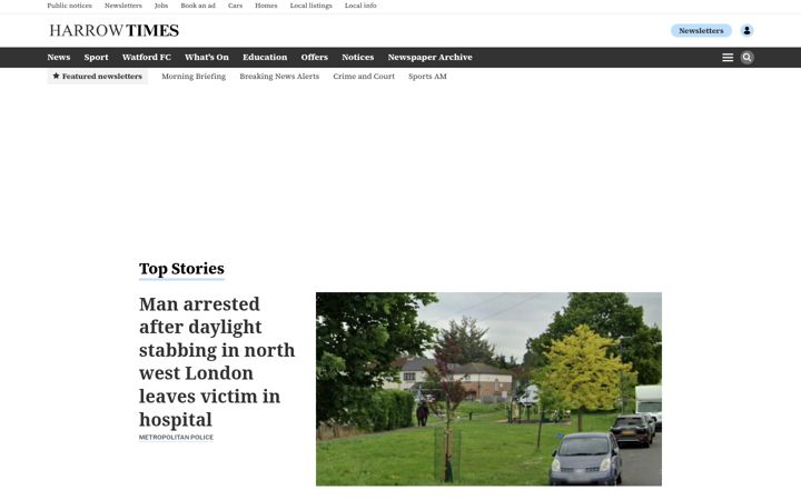 Screenshot of harrowtimes.co.uk