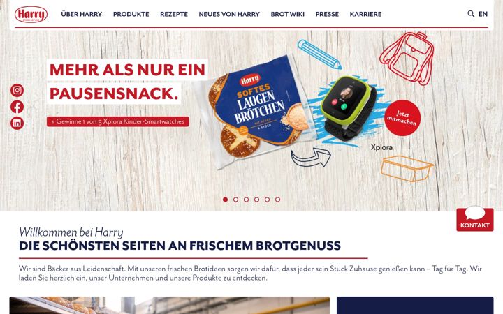 Screenshot of harry-brot.de
