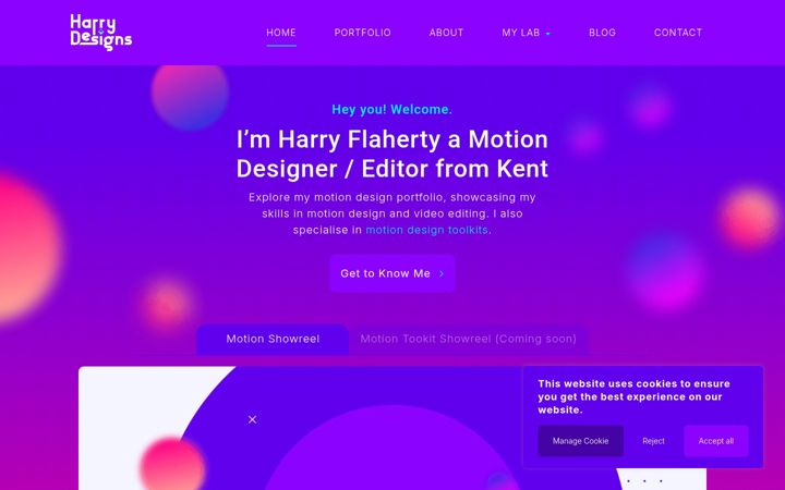 Screenshot of harry-designs.com