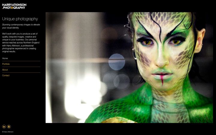 Screenshot of harryatkinson.photography