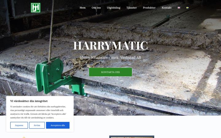 Screenshot of harryjohansson.se