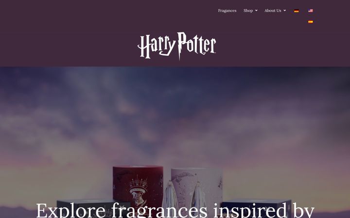 Screenshot of harrypotterfragrances.com