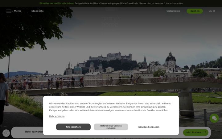 Screenshot of harrys-home.com