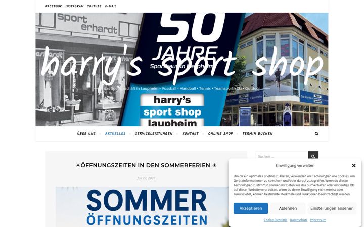 Screenshot of harrys-sport-shop.de