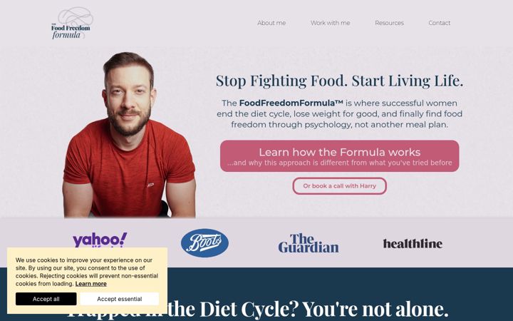 Screenshot of harrysnell.com