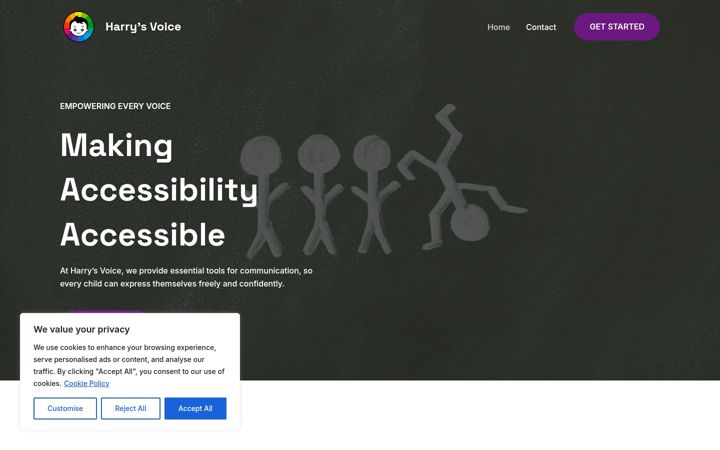 Screenshot of harrysvoice.org