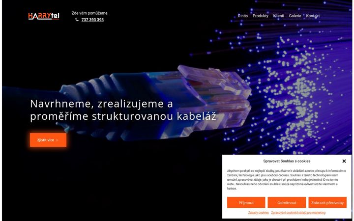 Screenshot of harrytel.cz