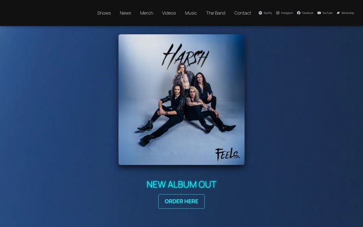 Screenshot of harshband.com