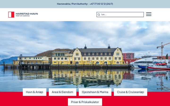 Screenshot of harstadhavn.no