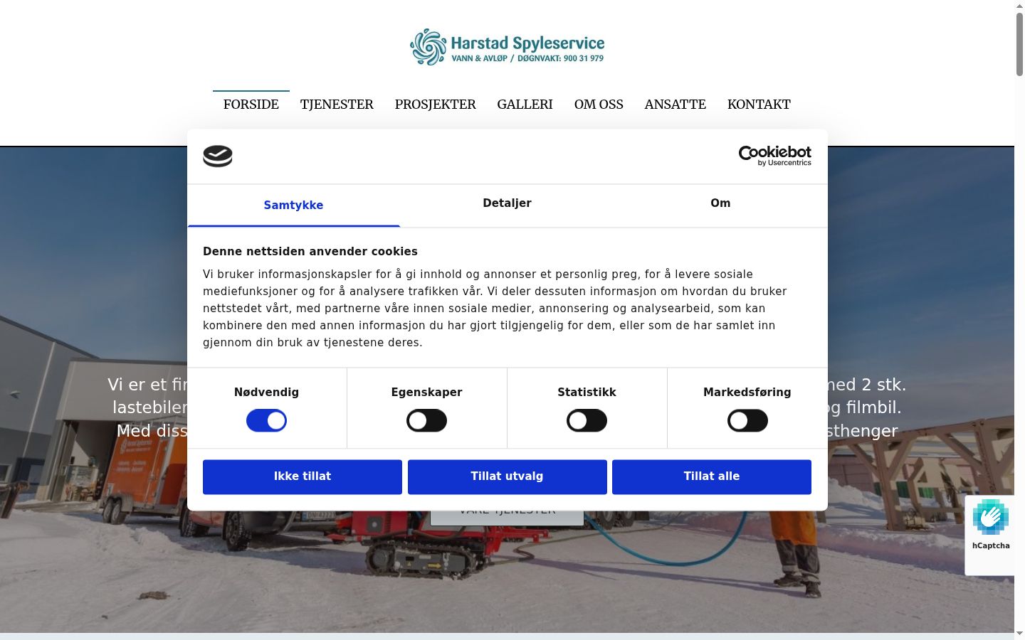Screenshot des Einwilligungsbanners vor jeglicher Interaktion