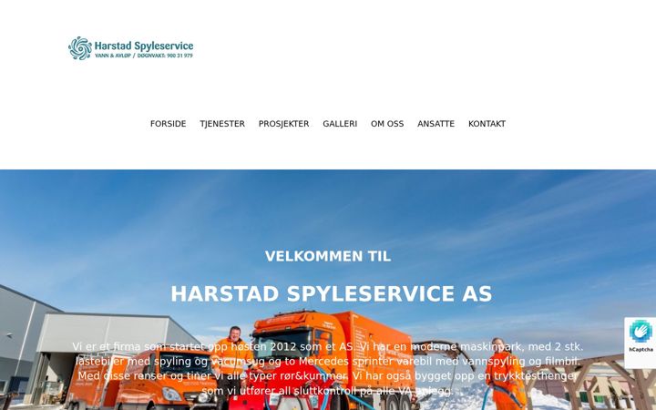 Screenshot of harstadspyleservice.no
