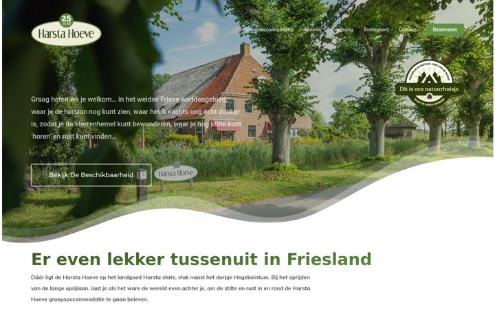 Screenshot of harstahoeve.nl