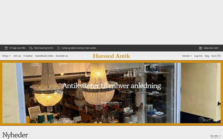 Screenshot of harstedantik.dk