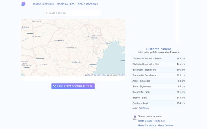 Screenshot of harta-romaniei.org