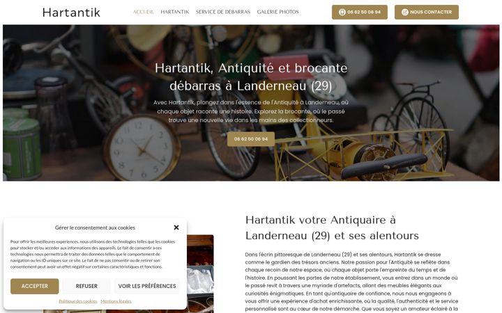 Screenshot of hartantik.fr