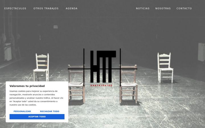 Screenshot of hartateatro.es