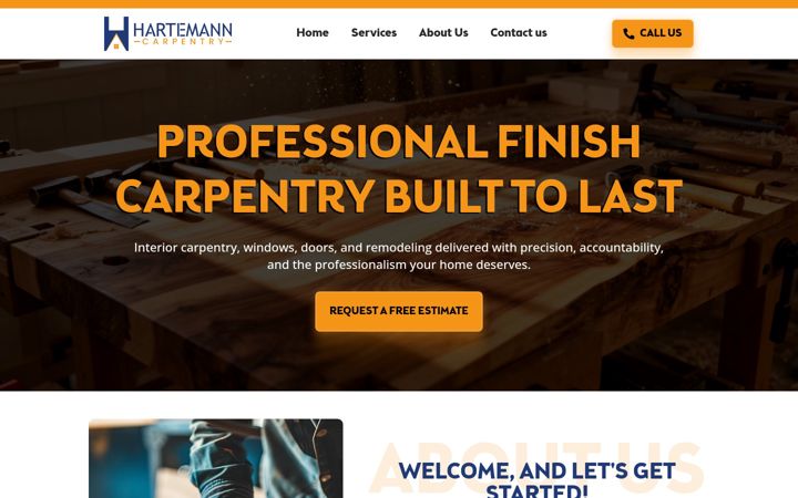 Screenshot of hartemanncarpentryllc.com