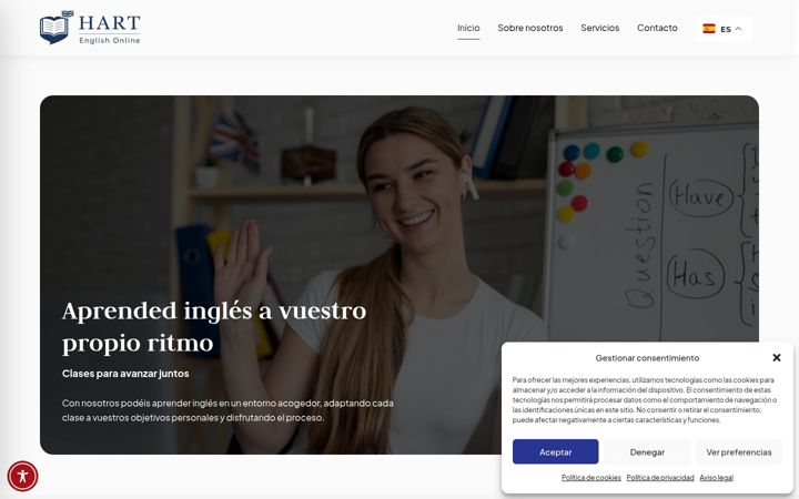 Screenshot of hartenglish.com
