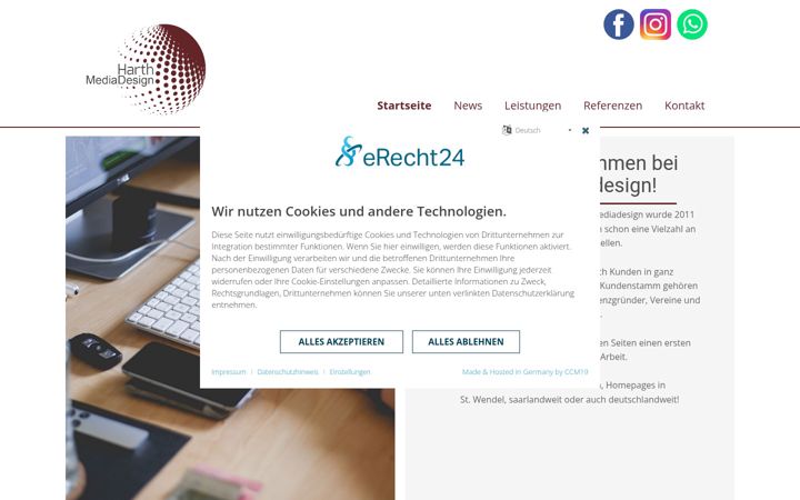 Screenshot of harth-mediadesign.de