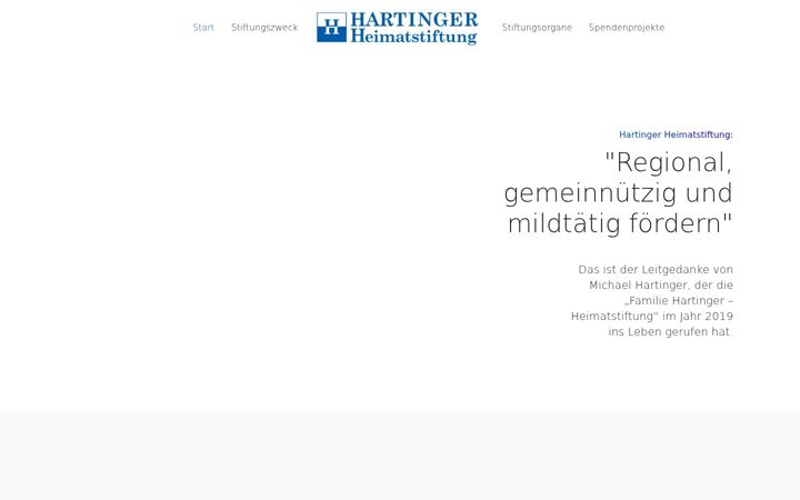 Screenshot of hartinger-stiftung.de