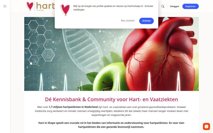 Screenshot of hartinshape.nl