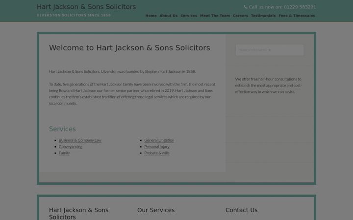 Screenshot of hartjackson.co.uk