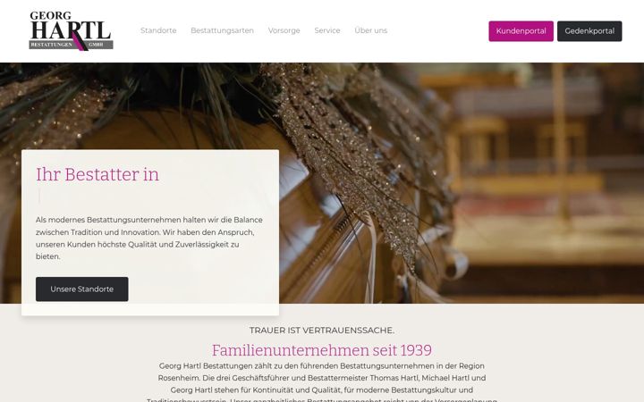 Screenshot von hartl-bestattungen.de