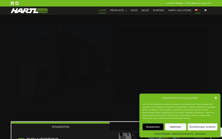 Screenshot of hartl-energy.com