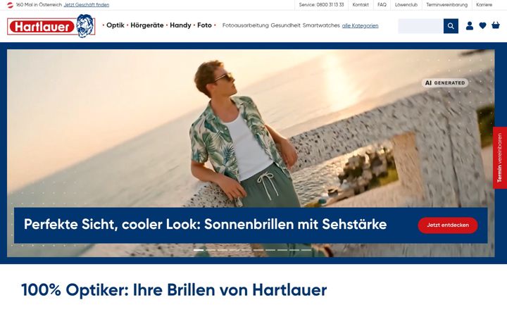 Screenshot of hartlauer.at