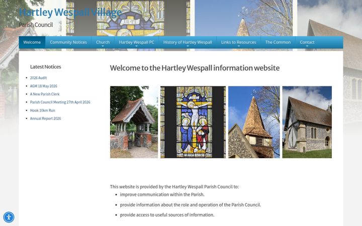 Screenshot of hartleywespall-pc.gov.uk