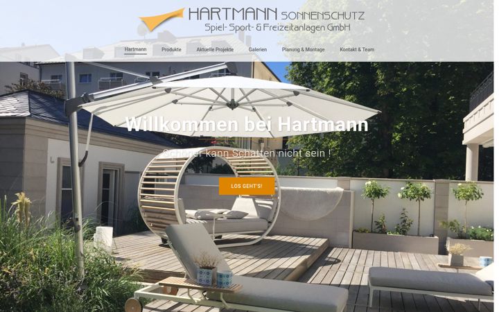 Screenshot of hartmann-sonnenschutz.de