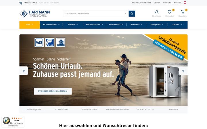 Screenshot of hartmann-tresore.at