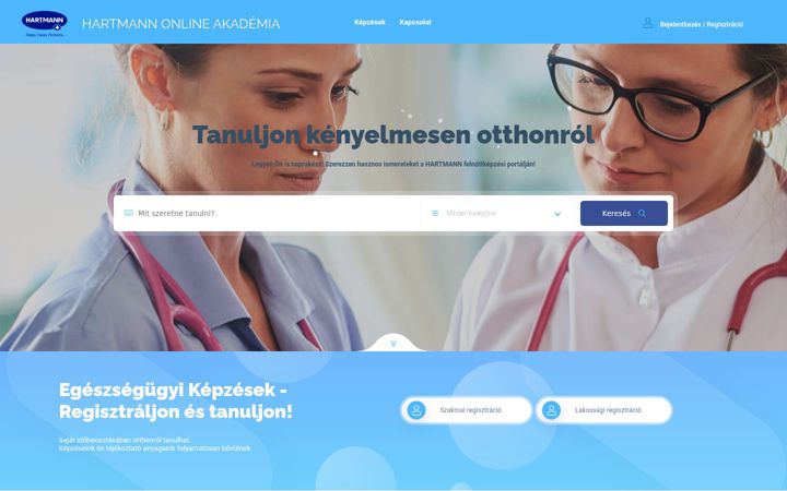 Screenshot of hartmannakademia.hu