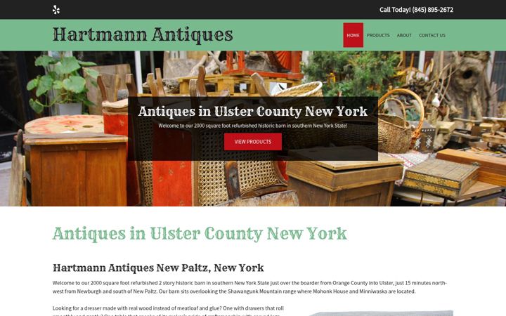 Screenshot of hartmannantiques.com