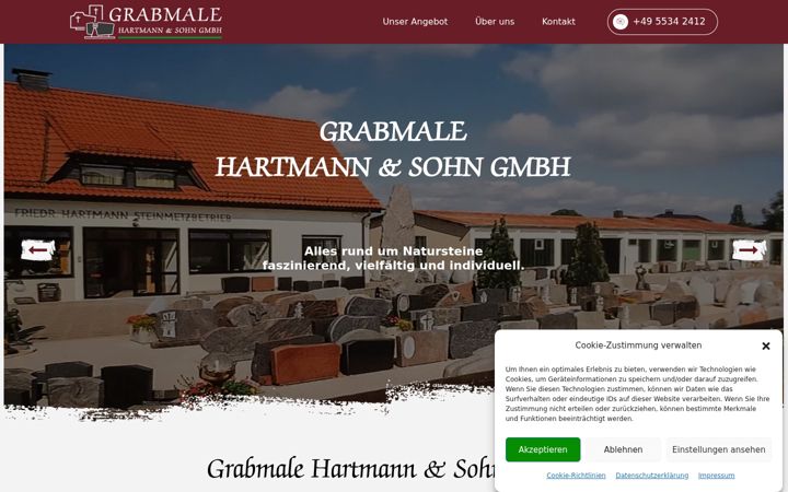 Képernyőkép: hartmanngrabmale.de