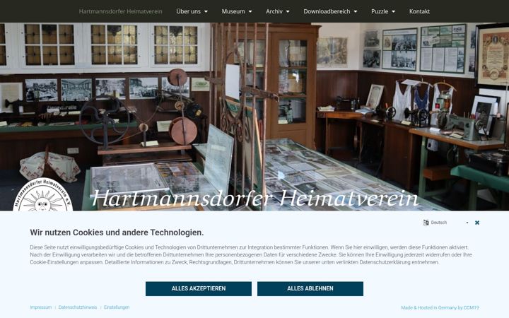 Screenshot of hartmannsdorfer-heimatverein.de