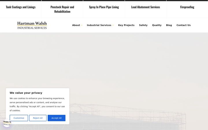 Screenshot of hartmanwalsh.com