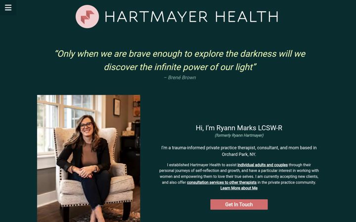 Screenshot of hartmayerhealth.com