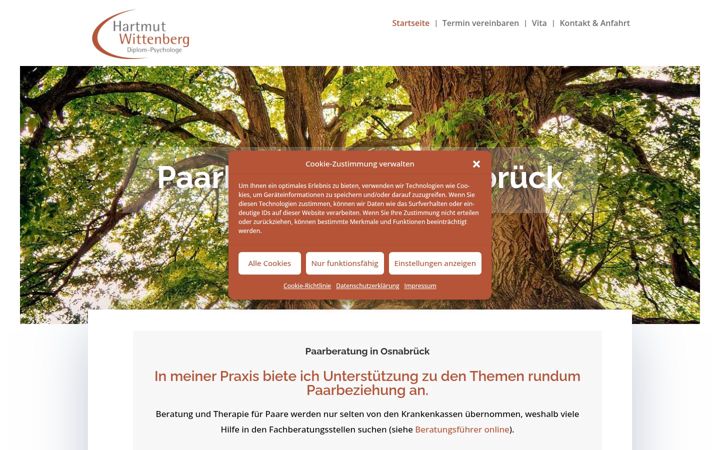 Screenshot of hartmut-wittenberg.de