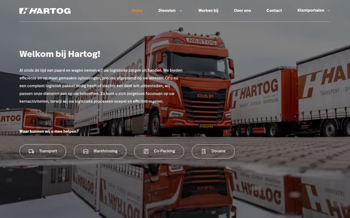Snímek obrazovky hartog-transport.nl