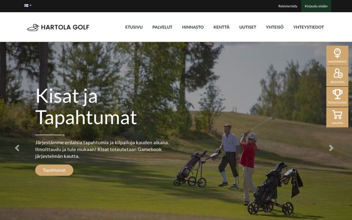 Screenshot of hartolagolf.com