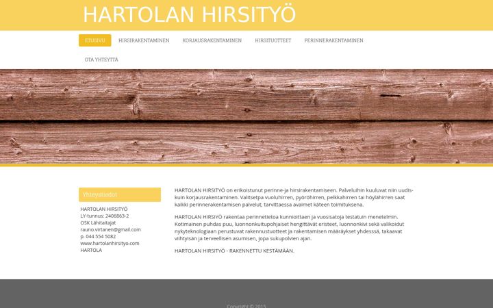Screenshot of hartolanhirsityo.com