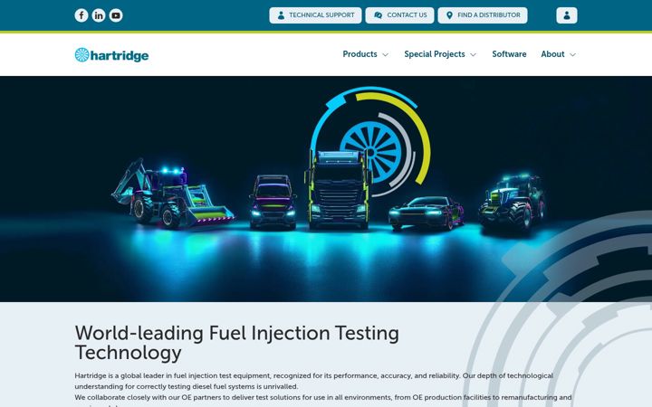 Screenshot of hartridge.com