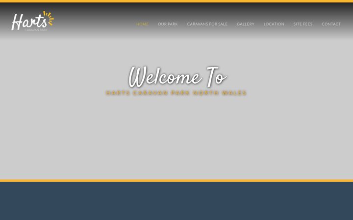 Screenshot of hartscaravanpark.co.uk