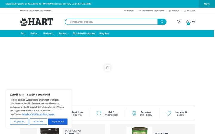 Screenshot of hartshop.cz