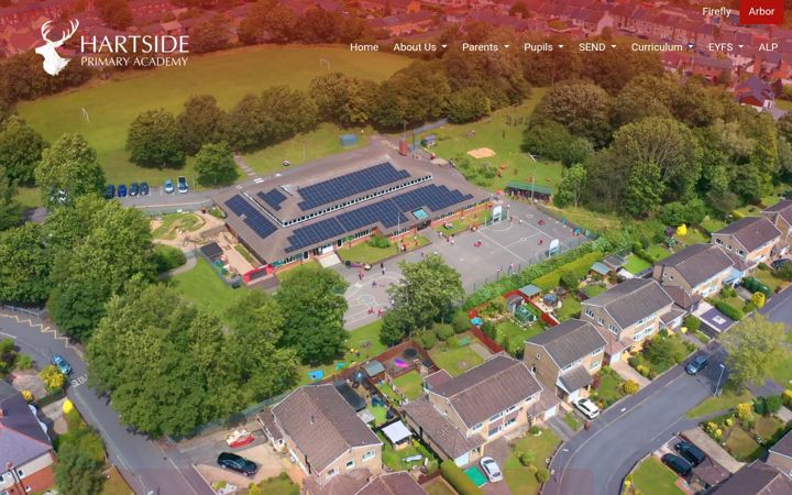 Screenshot of hartsideprimary.org.uk